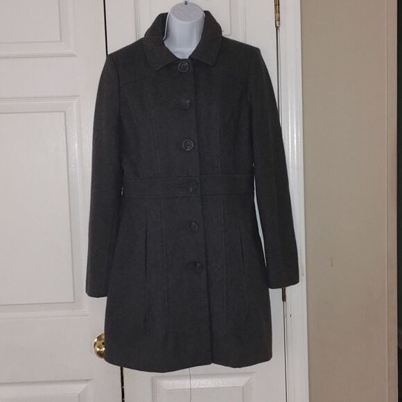 Merona  gray wool blend coat  Sz M - Picture 1 of 6
